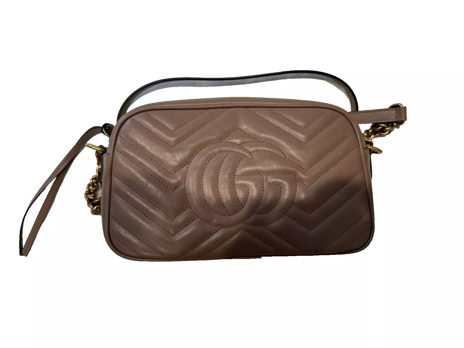 Gucci Gucci GG Marmont Shoulder Bag Small Dusty Pink Leather Size ONE SIZE - 2 Thumbnail
