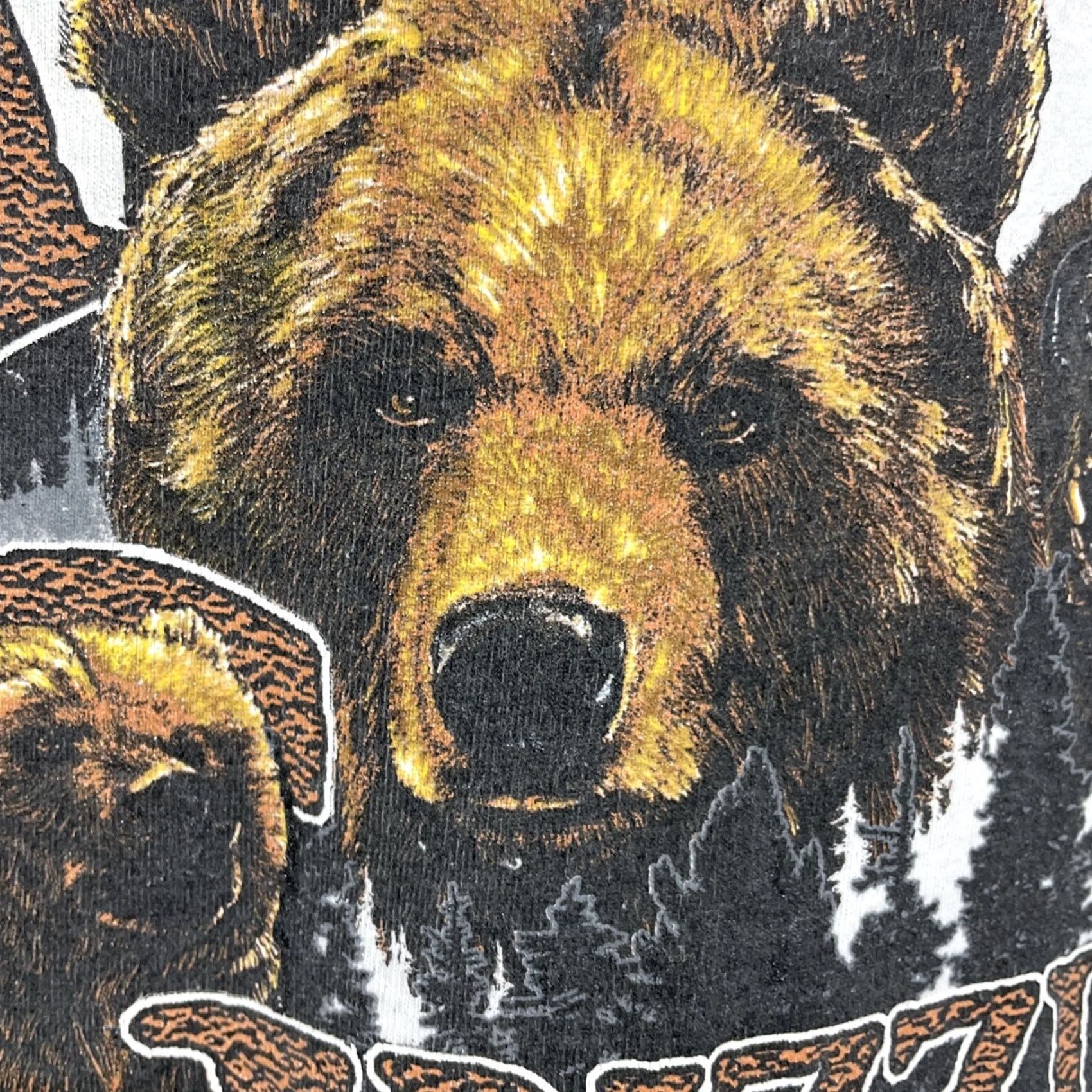 Anvil VINTAGE Alaska Grizzly Bear T Shirt White Mens Large 90s Graphic Print Logo Crew Neck Short Sleeve Cotton Anvil Classic Style Souvenir Size US L / EU 52-54 / 3 - 6 Thumbnail