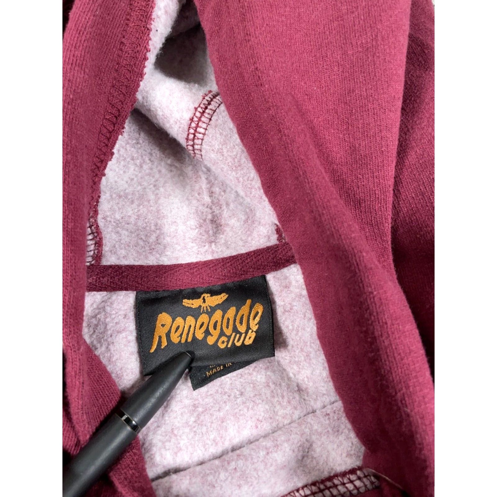 Etro Renegade Retro Cape Cod Hoodie Pullover Adult Large Dark Red Graphic Sweatshirt Mens Size US L / EU 52-54 / 3 - 3 Thumbnail