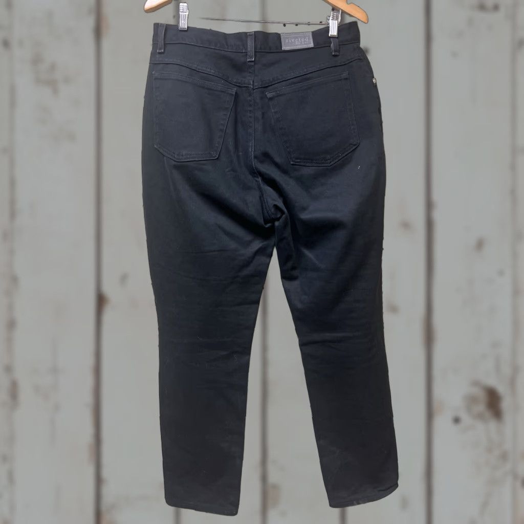 Lee VINTAGE Lee Riveted Jeans Womens 14 Medium Black Denim Relaxed Mom Straight 5-Pocket Western 90s Style Women Size 36" / US 14 / IT 50 - 1 Thumbnail
