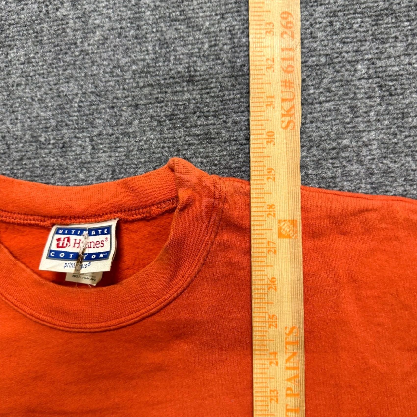 Hanes VINTAGE Hanes Sweatshirt Orange Pullover L Mens Your Ridiculous Little Opinion Has Been Noted Size US L / EU 52-54 / 3 - 4 Thumbnail