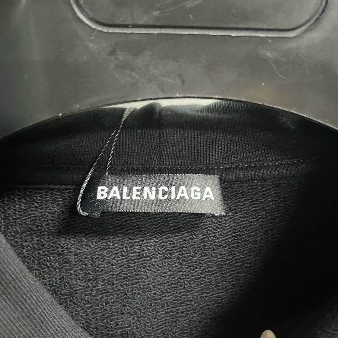 Balenciaga Balenciaga Latest Black Back Logo Hoodie Size US L / EU 52-54 / 3 - 2 Thumbnail