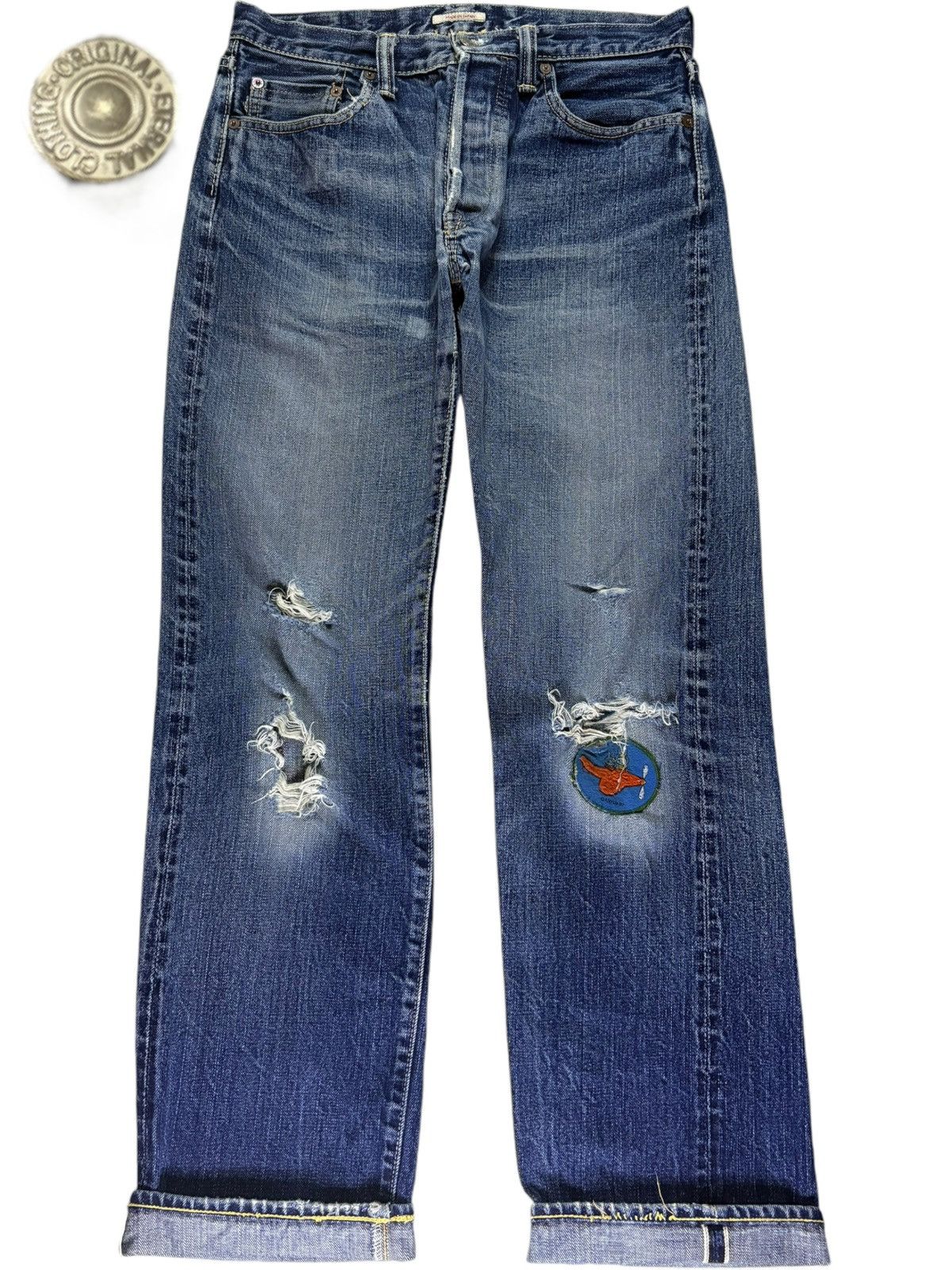 Eternal Vintage Eternal Japanese Selvedge Bartacks Loose Jeans Size US 31 - 1 Thumbnail