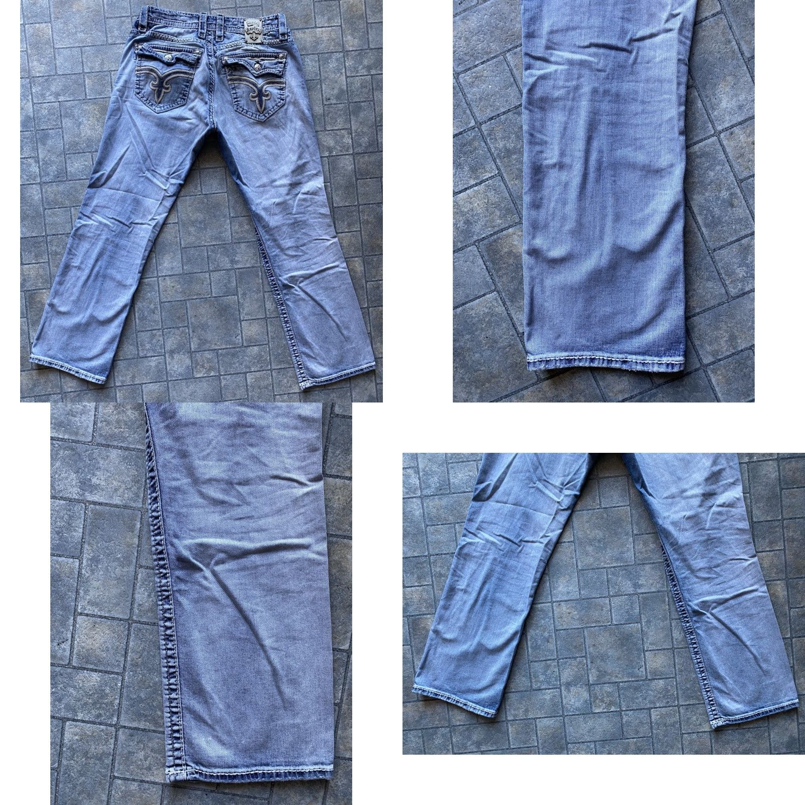 Vintage VINTAGE Rock Revival Jeans Sawyer Relaxed Straight Men’s 36 Flaws Wear Mens Jeans 36 Straight Relaxed Size US 36 / EU 52 - 10 Thumbnail