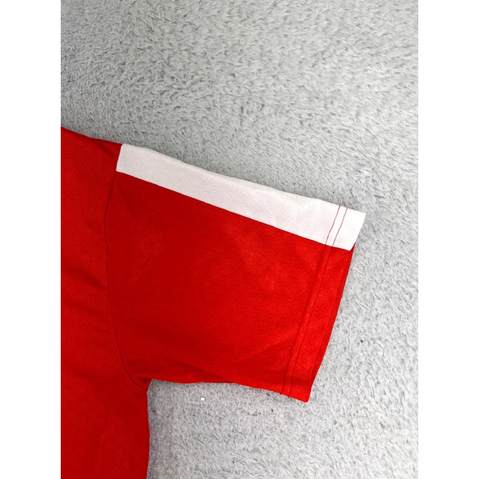 Puma PUMA Soccer Jersey Adult Medium Red White V-Neck Short Sleeve Polyester #1 Size US M / EU 48-50 / 2 - 5 Thumbnail