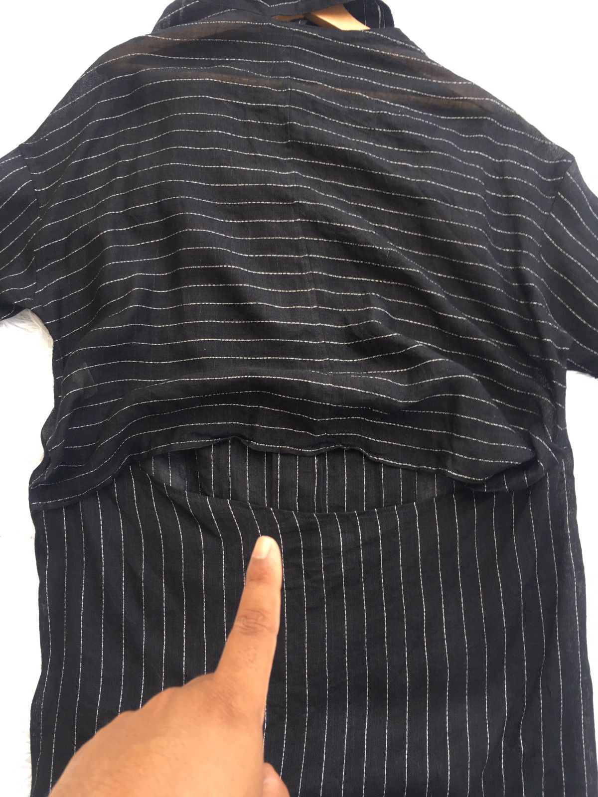 Yohji Yamamoto Rare Vintage Y’s Yohji Yamamoto Linen Stripes Cardi Size US M / EU 48-50 / 2 - 18 Thumbnail