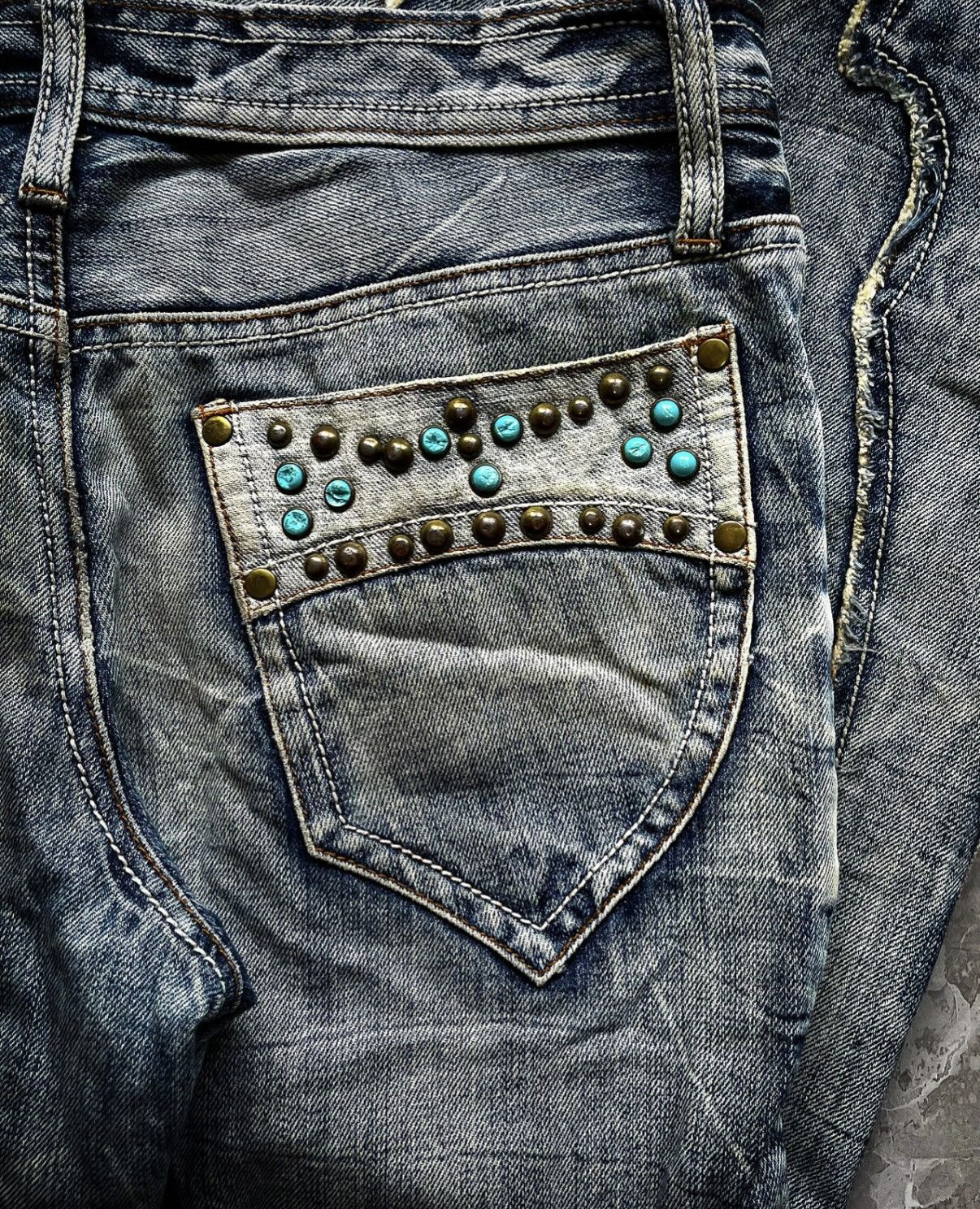 semanticdesign SEMANTIC DESIGN TRIBAL PANELLED ACID-WASH JEANS Size US 29 - 8 Thumbnail