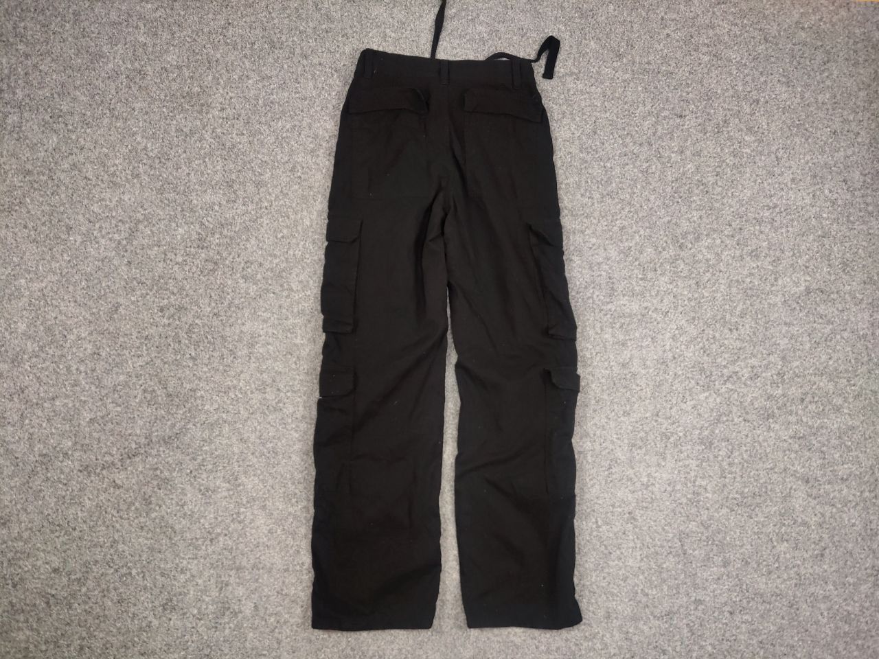Japanese Brand Vintage Japanese Black Straight Multi Cargo Pants Y2K Style Size US 30 / EU 46 - 8 Thumbnail