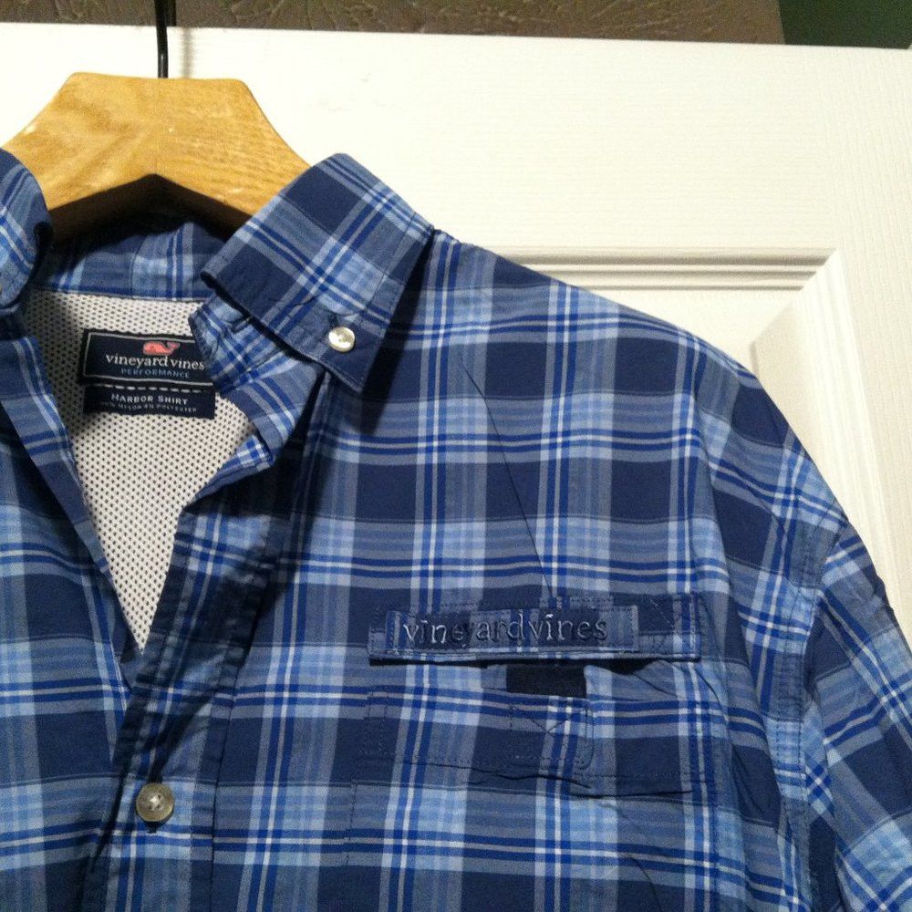 Vineyard Vines VINEYARD VINES MEN'S BLUE 96%NYLON4%POLYESTER CASUAL SHIRT L Size US L / EU 52-54 / 3 - 8 Thumbnail