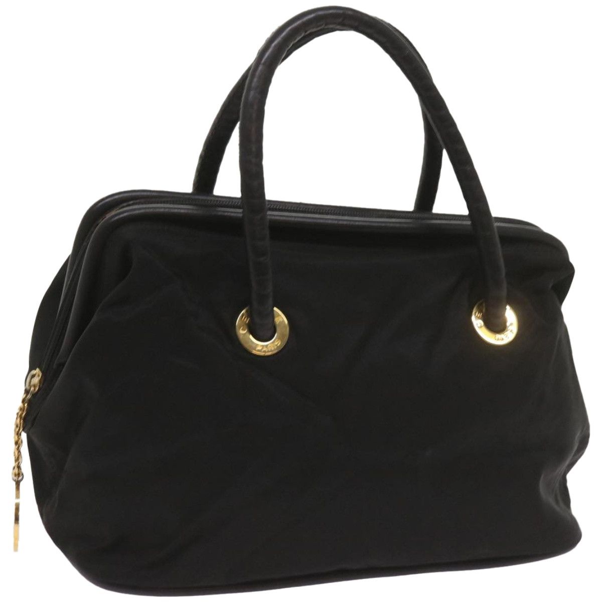 image of Celine Hand Bag Nylon Black Auth Ep3513, Women's