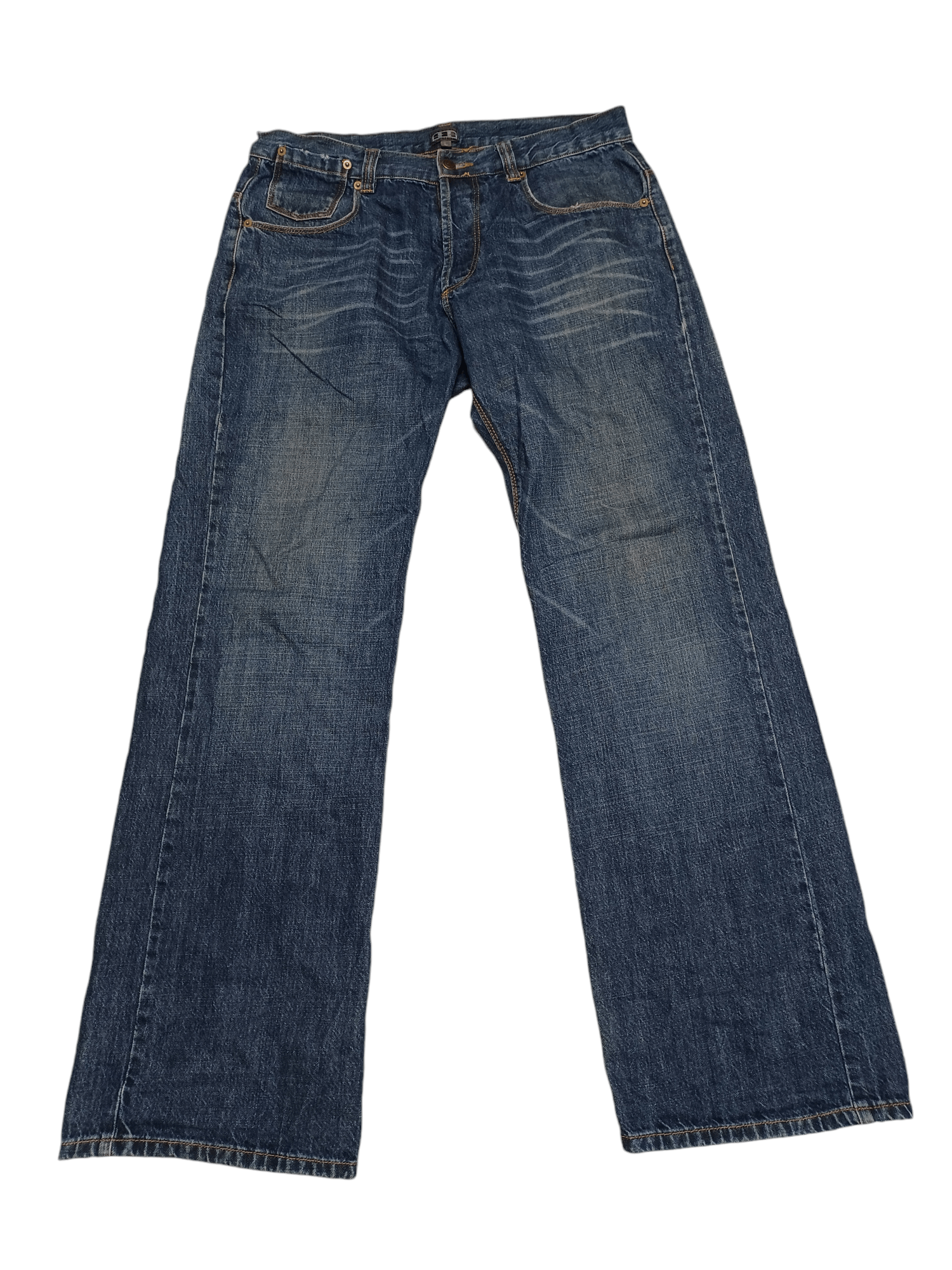 Jean 26 CM LEG OPENING! MADE IN FINLAND WIDE JEANS DENIM Size US 34 / EU 50 - 1 Thumbnail