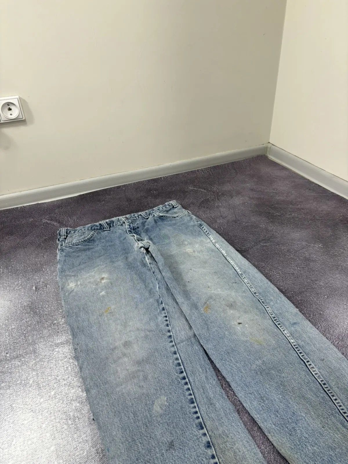 Dickies × Vintage Vintage 90s Dickies Flame Resistant USA Denim Baggy Jeans Size US 36 / EU 52 - 8 Thumbnail
