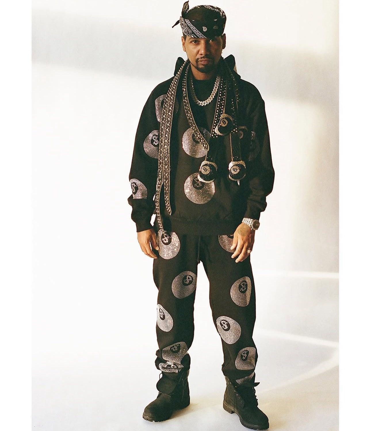 B.B. Simon Rhinestone All Over 8ball Sweatpants Size US 32 / EU 48 - 7 Thumbnail
