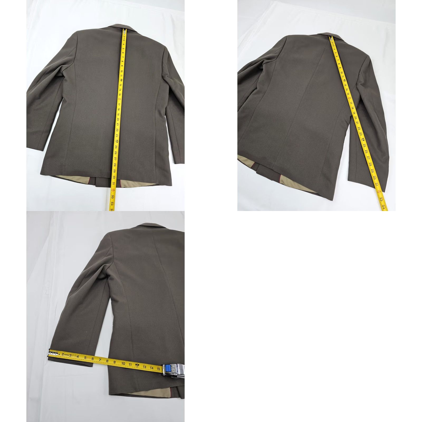 Vintage VINTAGE John Henry Blazer Wool Blend Coat Men 40R Double Breasted Brown Taupe USA Size 40R - 9 Thumbnail