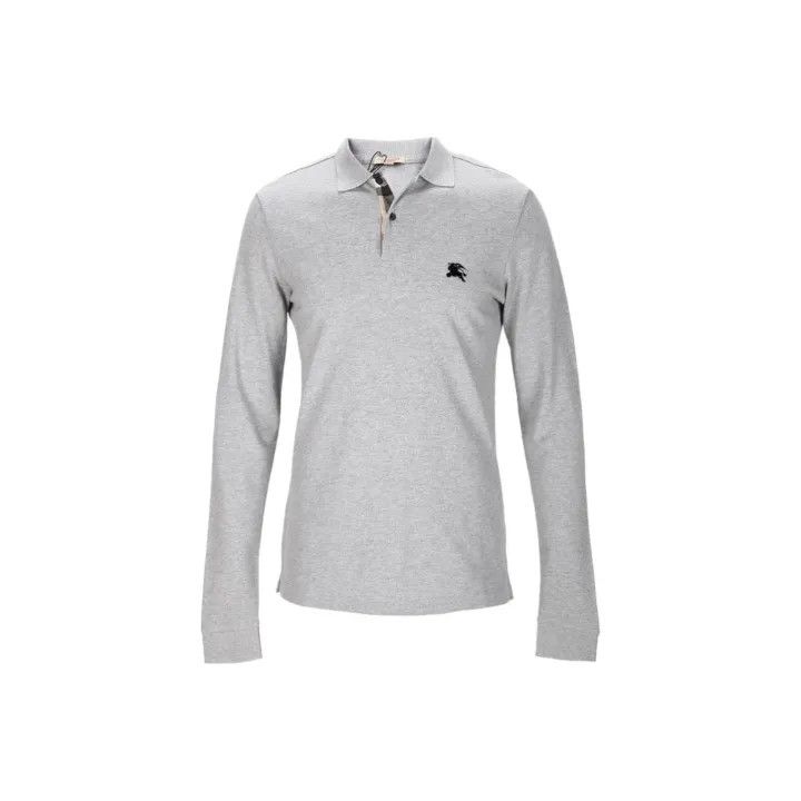 Burberry Burberry Long Sleeve Gray Polo Shirt Size US L / EU 52-54 / 3 - 1 Thumbnail