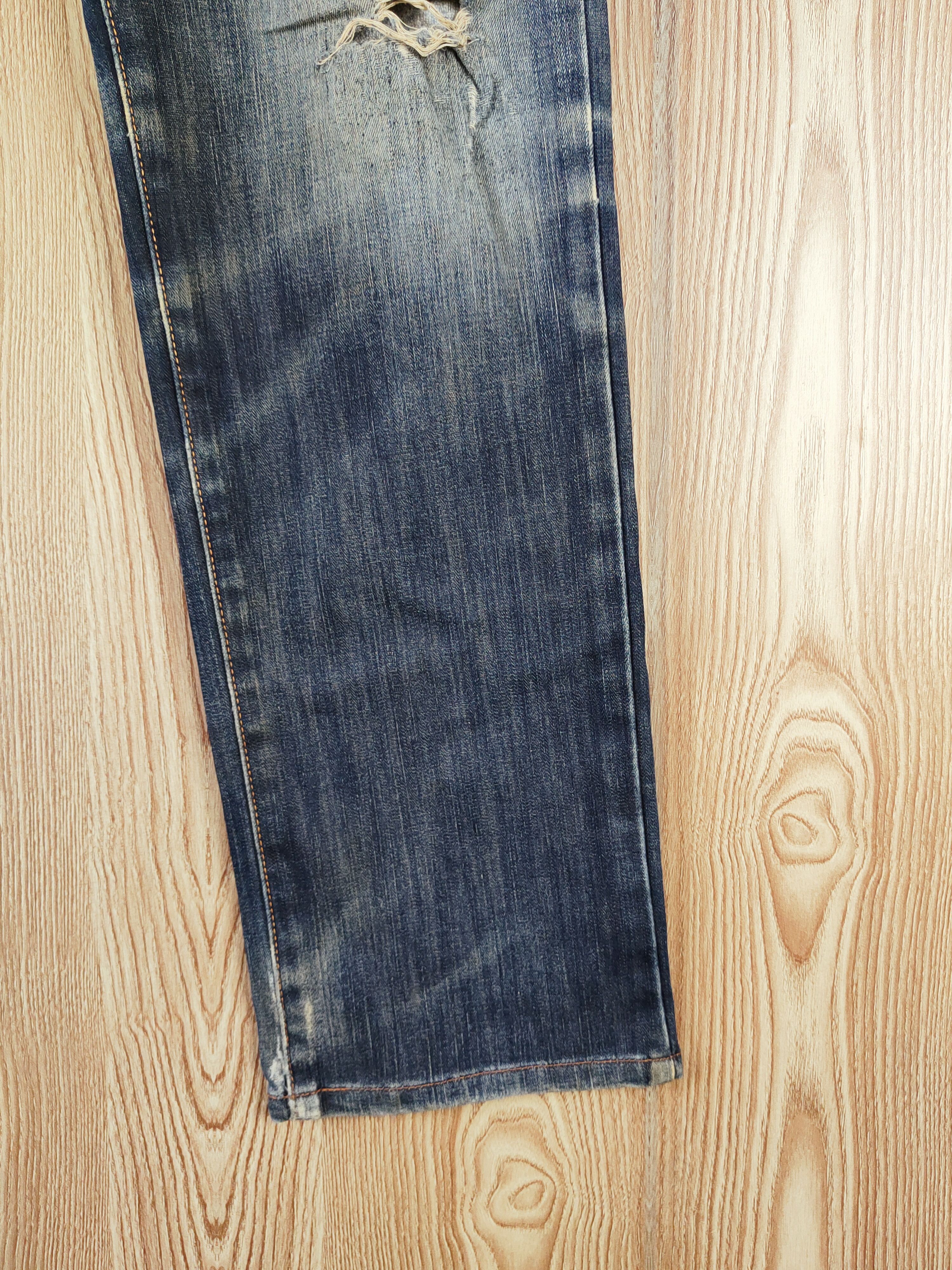 Edwin Edwin Dark Blue Distressed Ripped Jeans #W534 Size US 32 / EU 48 - 6 Thumbnail