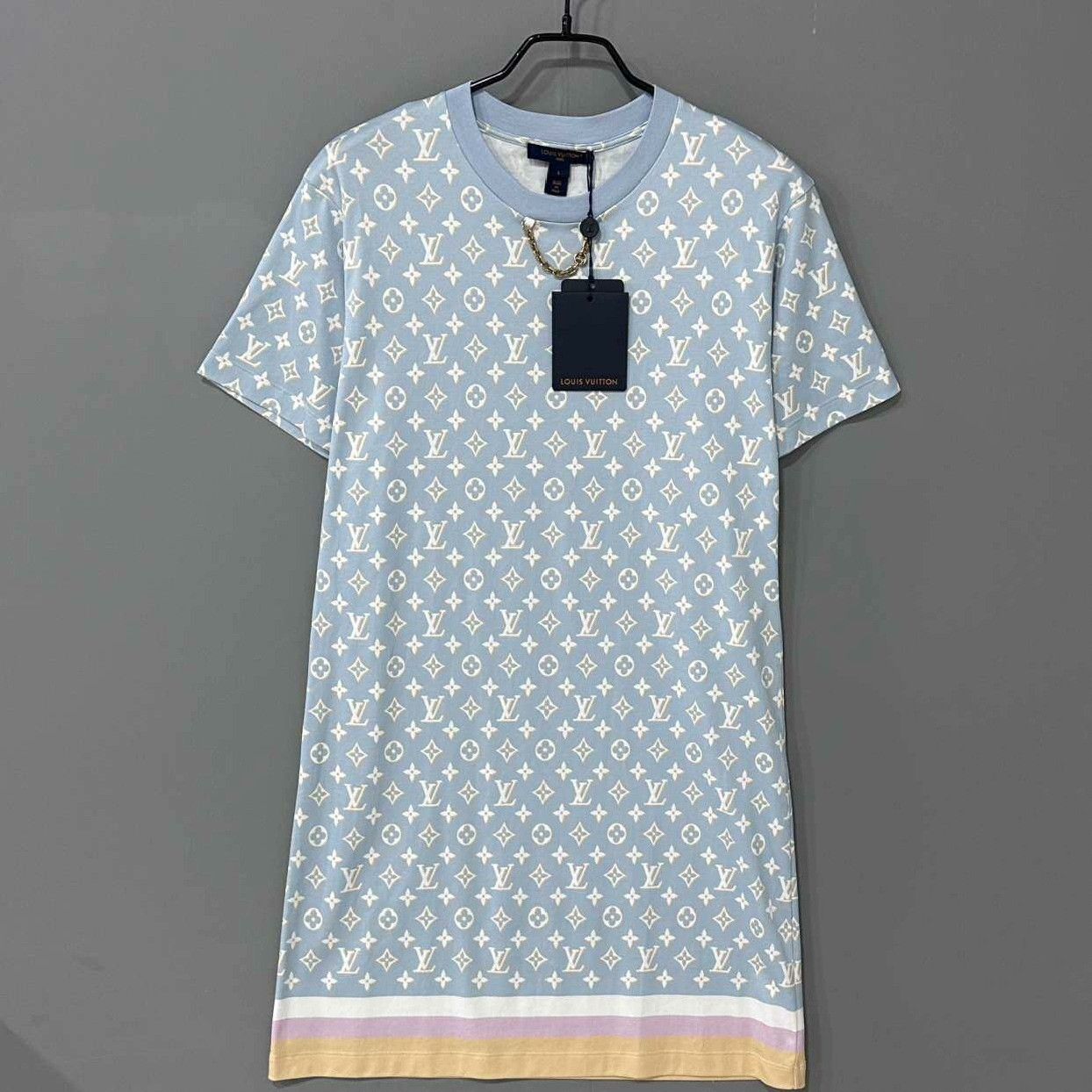 Louis Vuitton Louis Vuitton Blue Dress L Women Size L / US 10 / IT 46 - 1 Thumbnail
