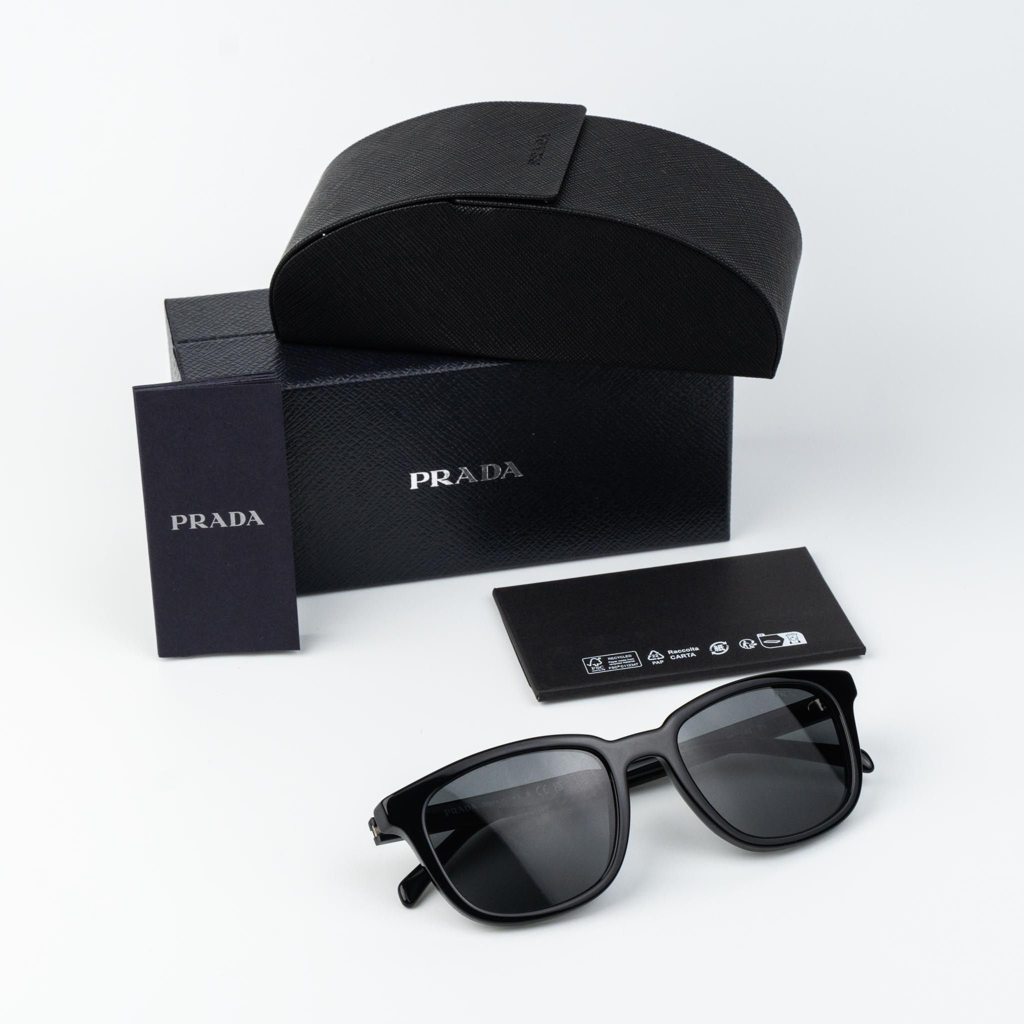 Prada Prada Men Sunglasses Square PRA21S 16K08Z NEW AUTHENTIC Size ONE SIZE - 9 Thumbnail