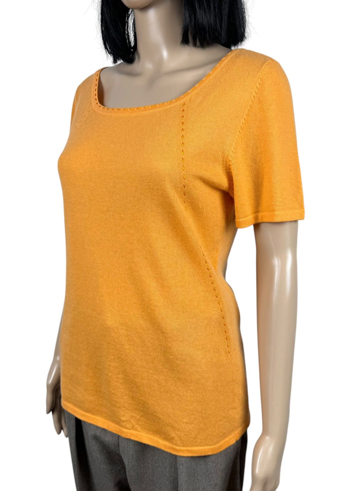Escada × Vintage Escada Cashmere Blouse Short Sleeve size De40 IT46 Size L / US 10 / IT 46 - 3 Thumbnail