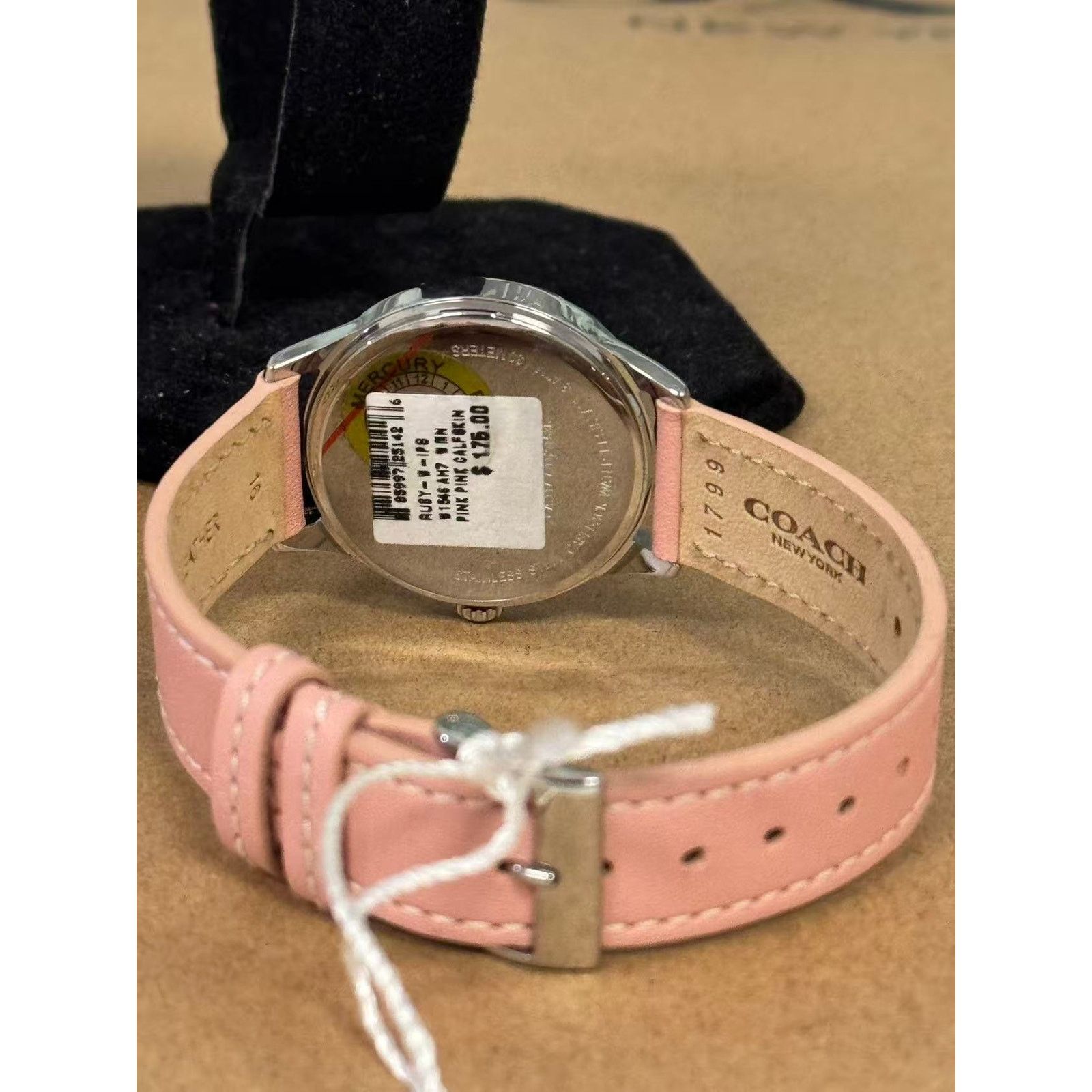 Coach Coach W1546 14502983 Women's Checker Heart Pink Strap Watch Size ONE SIZE - 5 Thumbnail