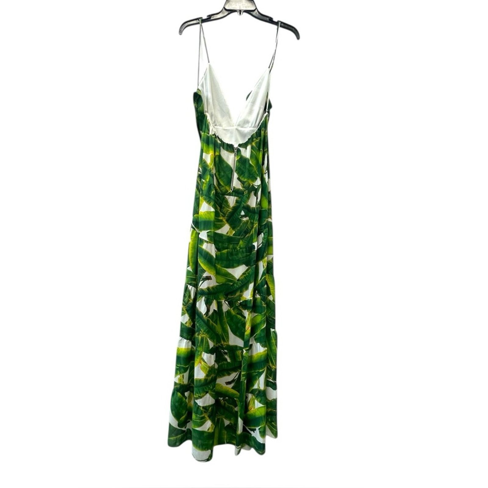 Alice + Olivia NWT Alice+Olivia Karolina Tie Back Maxi Dress Palm Off White Size M / US 6-8 / IT 42-44 - 5 Thumbnail