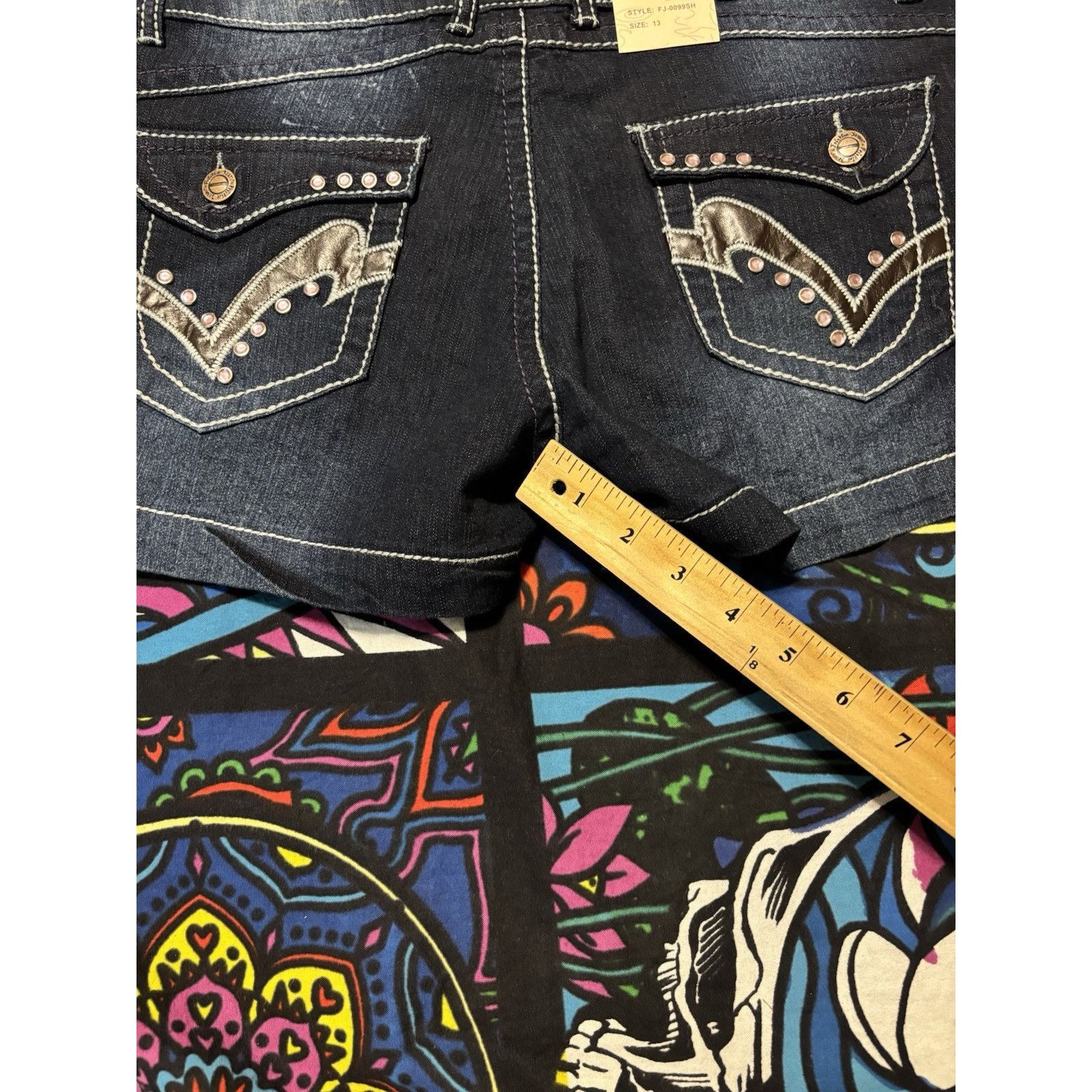 Vintage ladies shorts friction jeans 13 Size 36" / US 14 / IT 50 - 4 Thumbnail