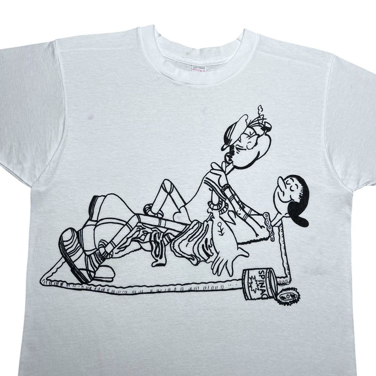Other Vtg 80s Popeye The Sailor Man Olive Oyl Parody Sex T-Shirt Size US M / EU 48-50 / 2 - 4 Thumbnail