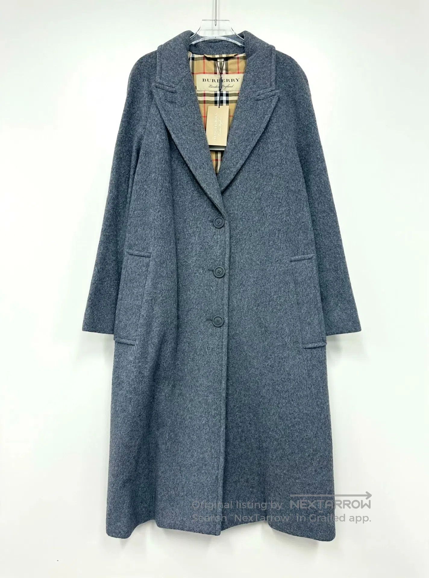 Burberry Burberry Gray Classic Lined Plaid Single-breasted Wool Ove Size XS / US 0-2 / IT 36-38 - 1 Thumbnail