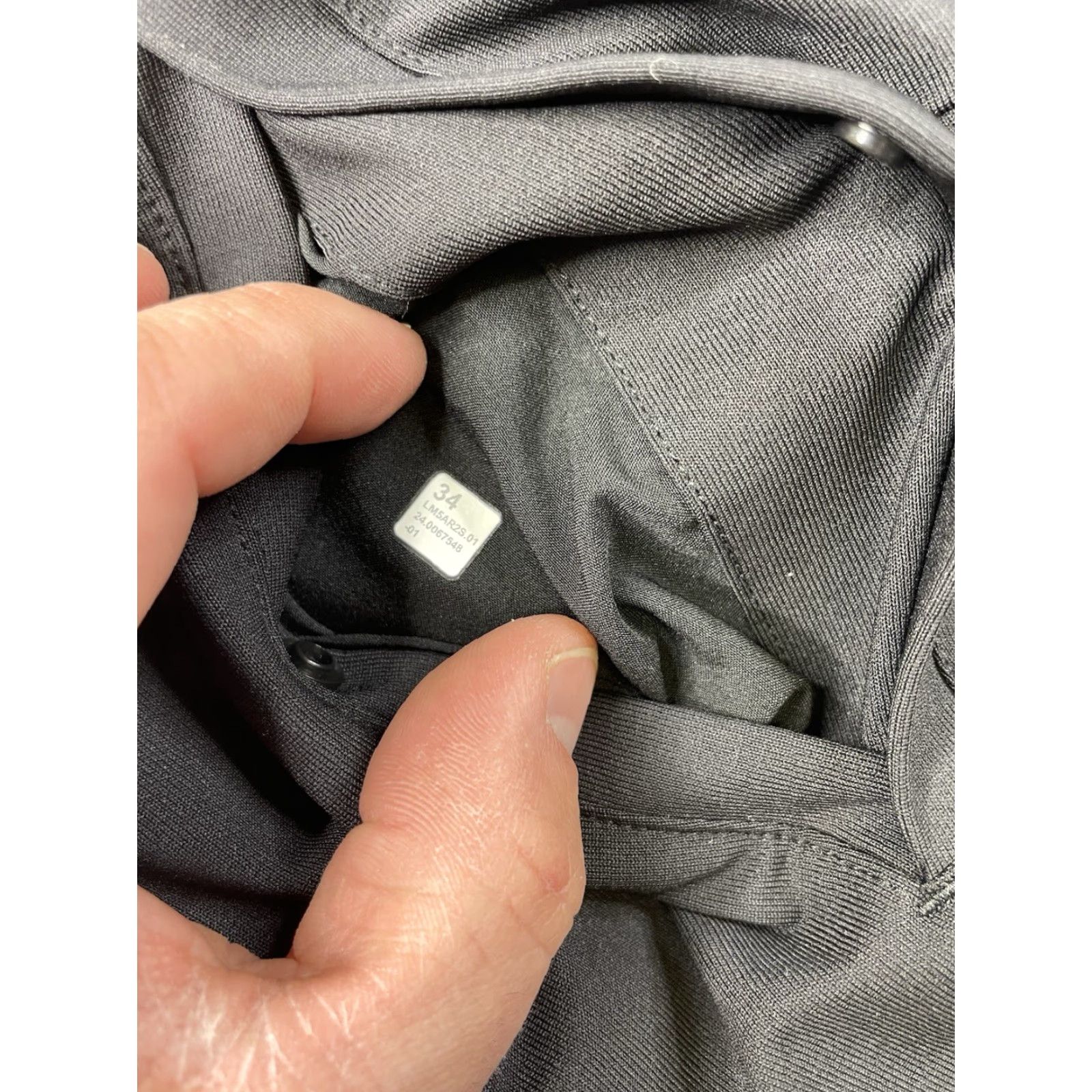 Lululemon ABC Classic Fit 5-Pocket Warpstreme Trouser Pants Mens 34 Black Chino Straight Front, Button Zip, Comfort Stretch, Flat Front, Vintage No