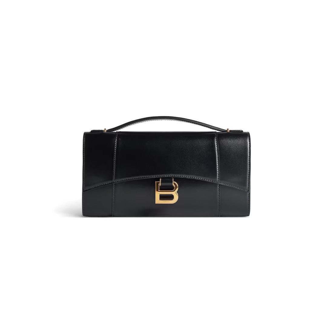 Balenciaga BALENCIAGA Hourglass $1690 Black Pochette With Chain Bag New Size ONE SIZE - 4 Thumbnail