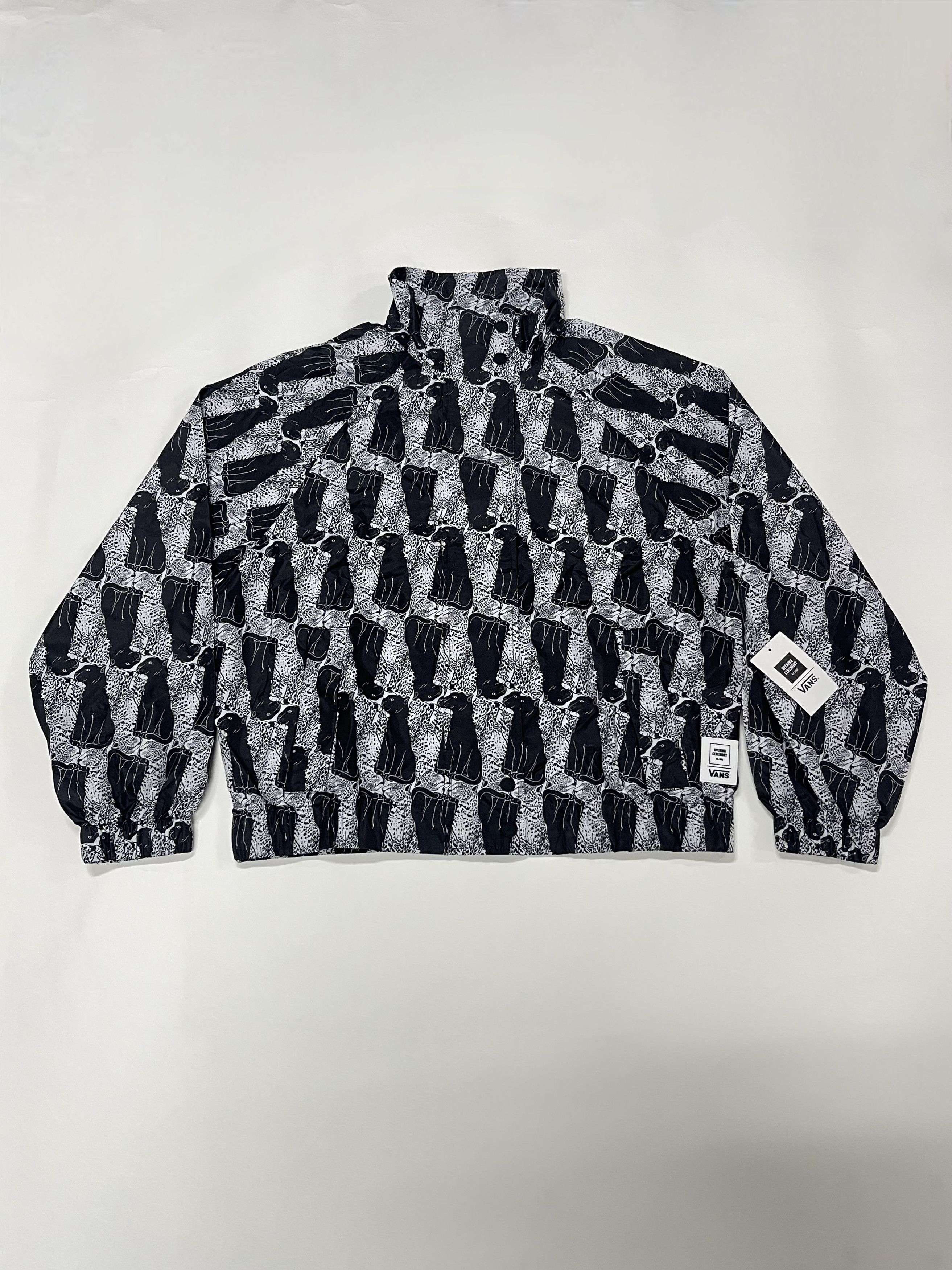 Image of Vans X Opening Ceremony Leopard Jacket in Black/White, Women's (Size Small)