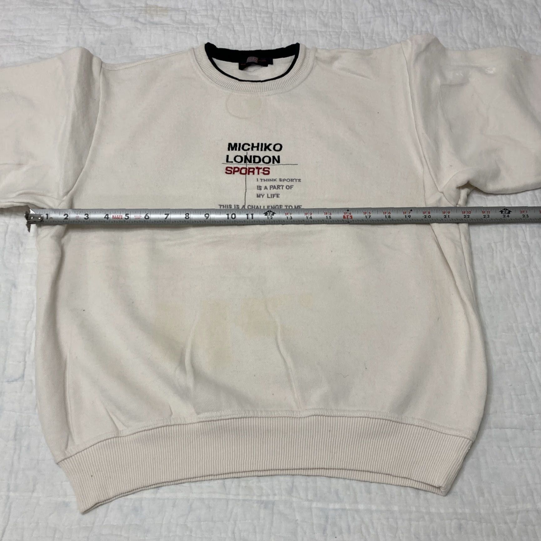 Vintage VINTAGE Michiko London Sports Pullover Sweater Beige Medium Mens Sweater Size US M / EU 48-50 / 2 - 4 Thumbnail