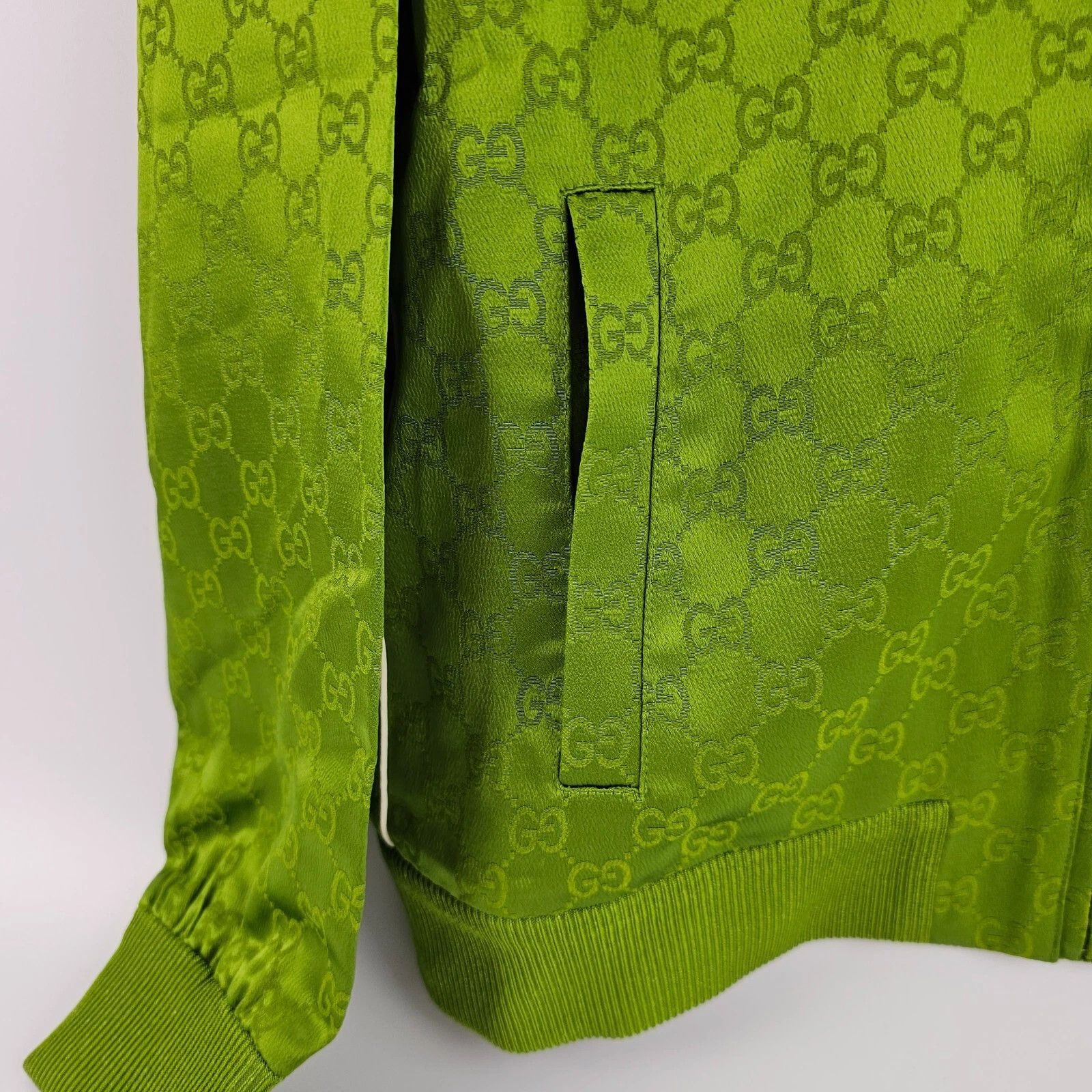 Gucci GUCCI Green GG Jacquard Zip Track Jacket New & Authentic Size M / US 6-8 / IT 42-44 - 8 Thumbnail