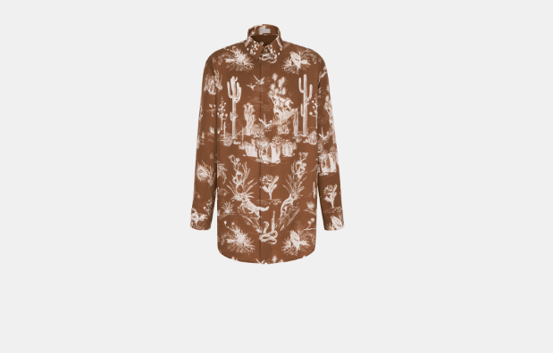 image of Dior O1Bcso1Str0324 Shirt In Beige, Men's (Size Small)