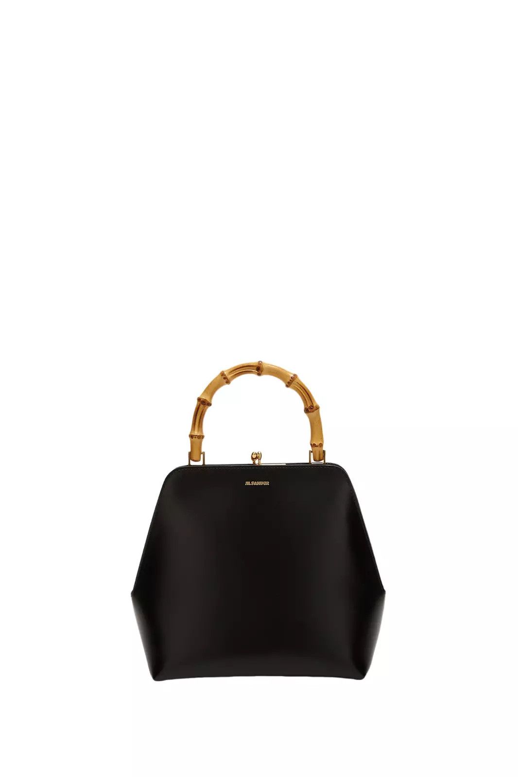 Jil Sander JIL SANDER Goji Bamboo Square Black Leather Handbag Size ONE SIZE - 1 Thumbnail