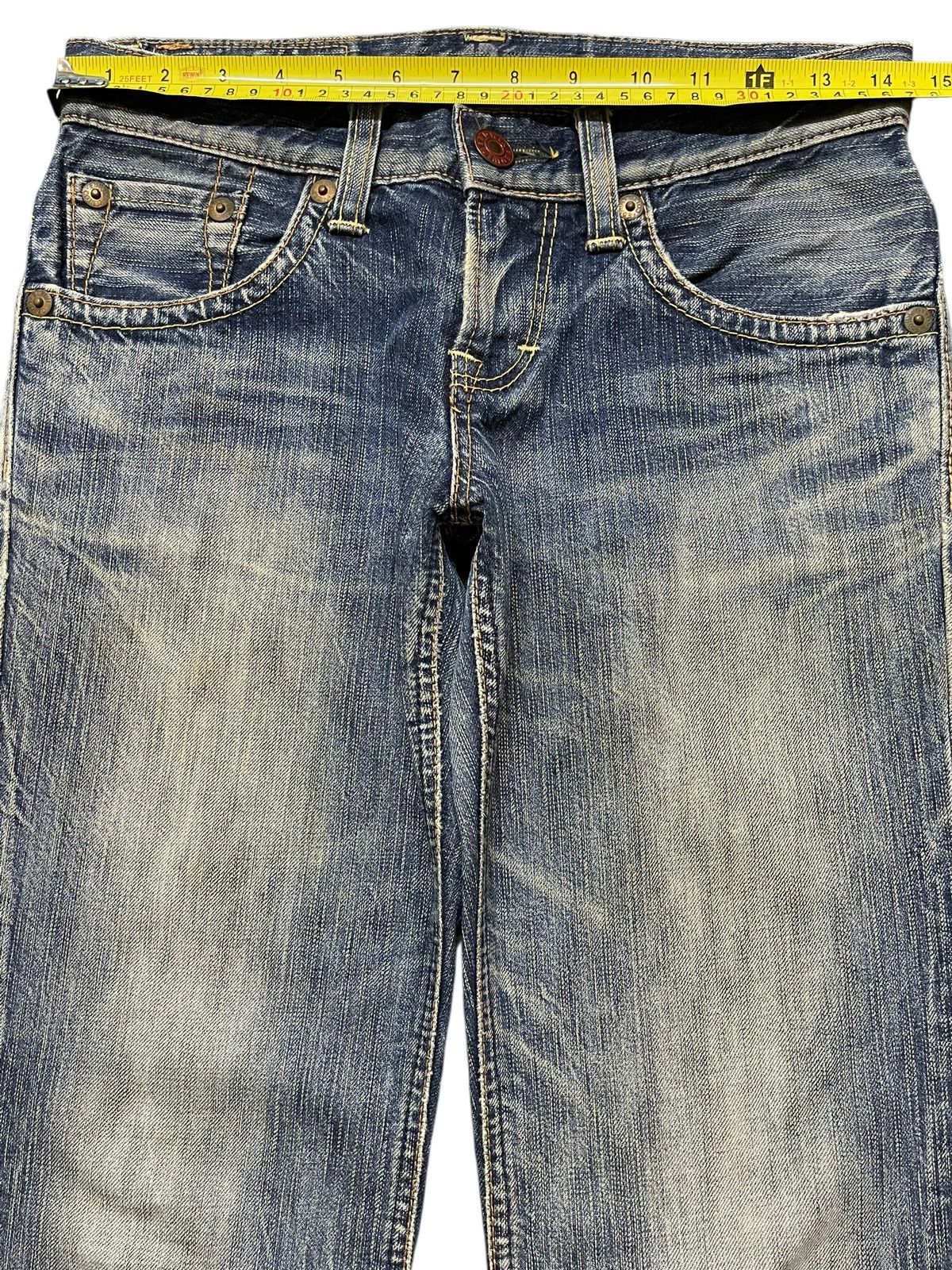 Edwin Vintage Edwin 503 Mud Faded Wash Distress Flare Jeans Size US 29 - 12 Thumbnail