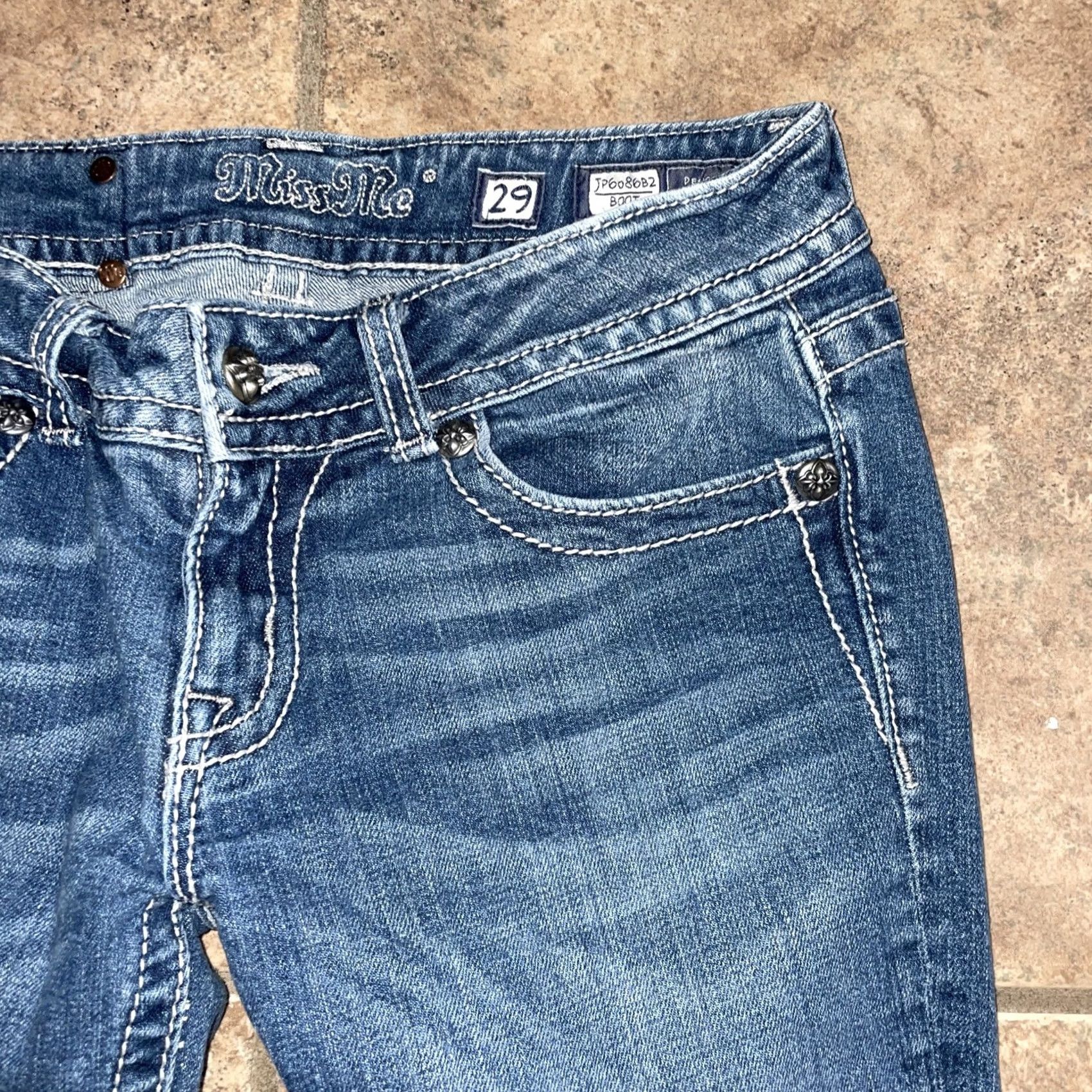 Miss Me Miss Me Jeans Bootcut Womens 27 34” Inseam Blue Size 27 Regular Womens Jeans Size 27" / US 4 / IT 40 - 3 Thumbnail