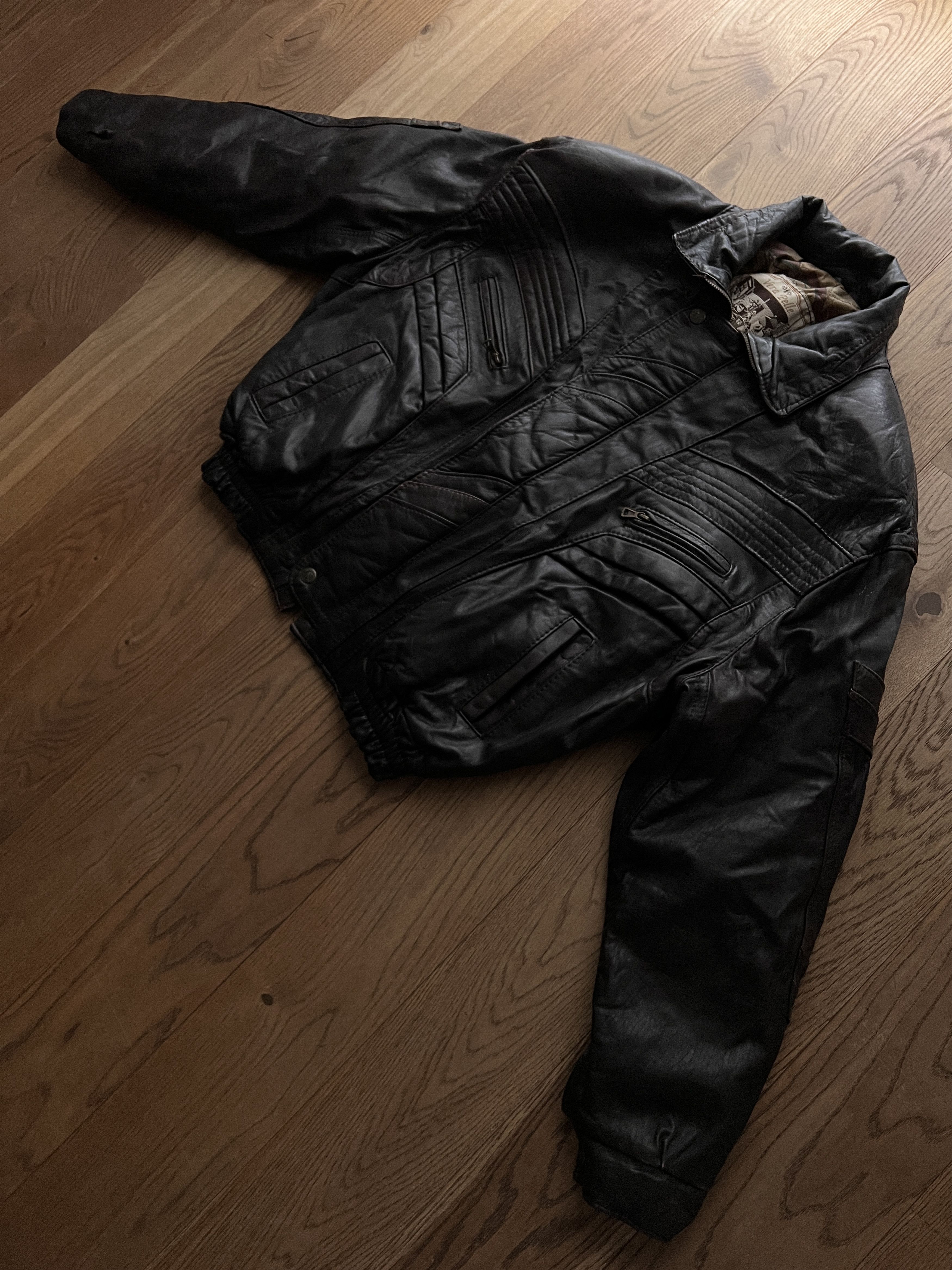 If Six Was Nine Rick Owens Type VTG 00s Yohji Yamamoto Style Leather Jacket Size US XL / EU 56 / 4 - 7 Thumbnail