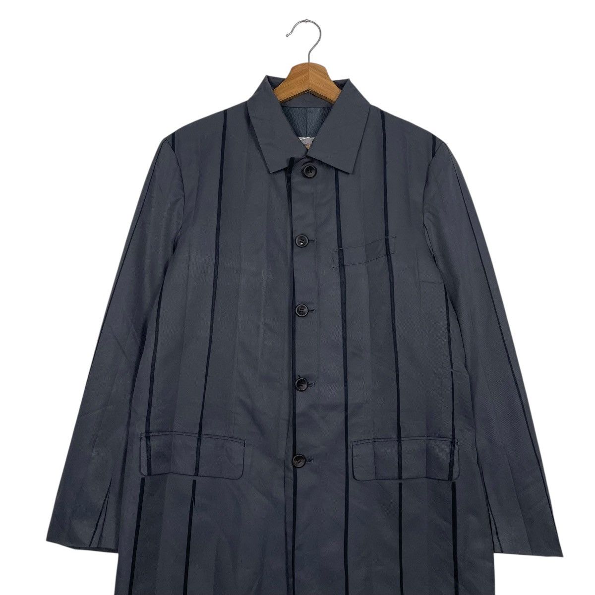 Issey Miyake Nice Design Issey Miyake Pleated Long Coat Size US S / EU 44-46 / 1 - 3 Thumbnail