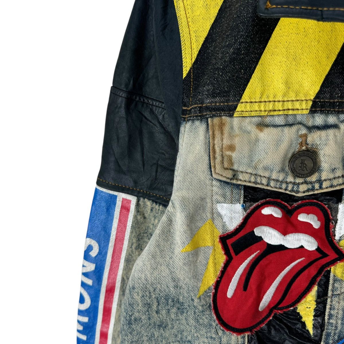 Reason ☀️REASON PATCHWORK DENIM ZIPPER JACKET Size US M / EU 48-50 / 2 - 6 Thumbnail