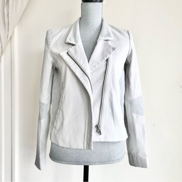 Helmut Lang Helmut Lang Women’s Asymmetrical Zip Moto Jacket Tan Beige G Size S / US 4 / IT 40 - 7 Thumbnail