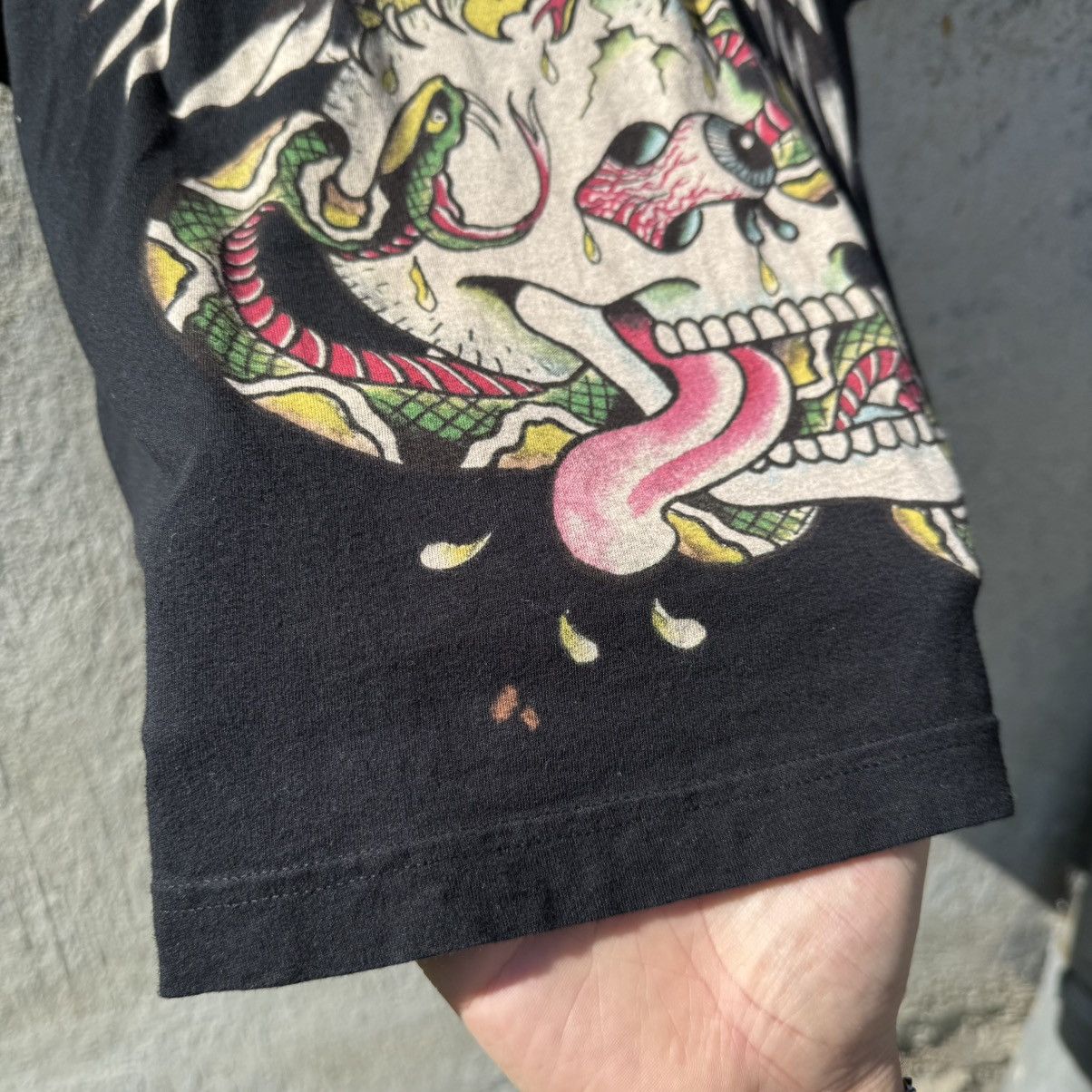 Christian Audigier × Ed Hardy Ed Hardy by Christian Audigier Black Printed T-shirt y2k Size US S / EU 44-46 / 1 - 5 Thumbnail