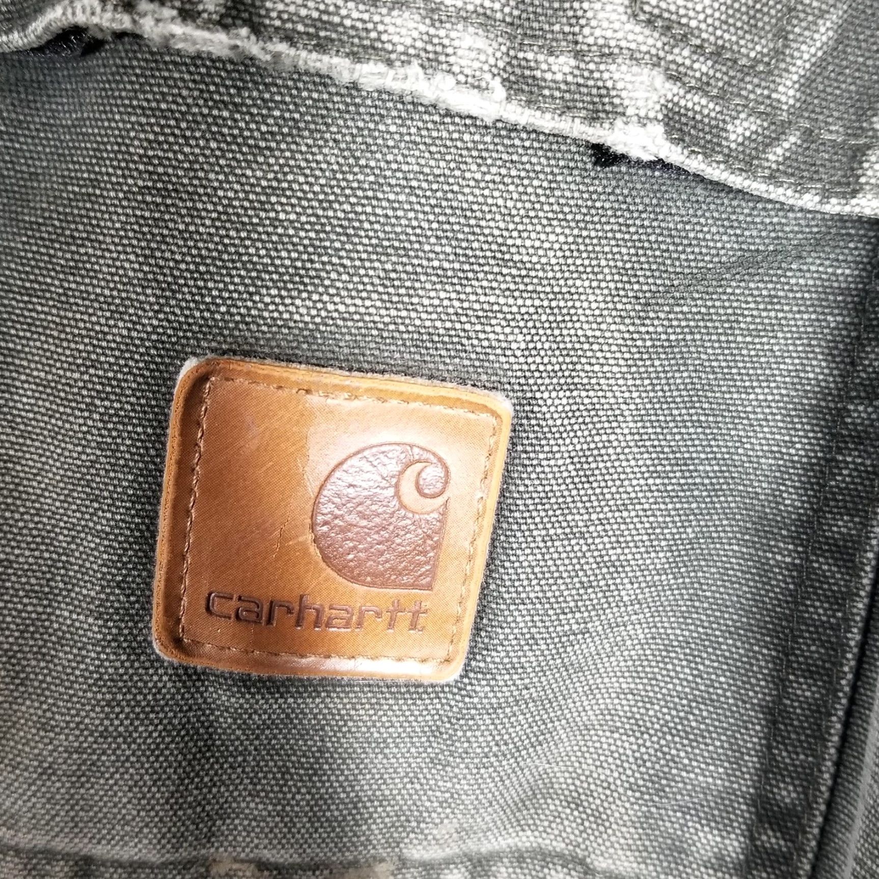 Carhartt VINTAGE Carhartt Coat Mens XLT Green Duck Canvas Quilted Workwear Distressed C23 MOS Size US XL / EU 56 / 4 - 5 Thumbnail
