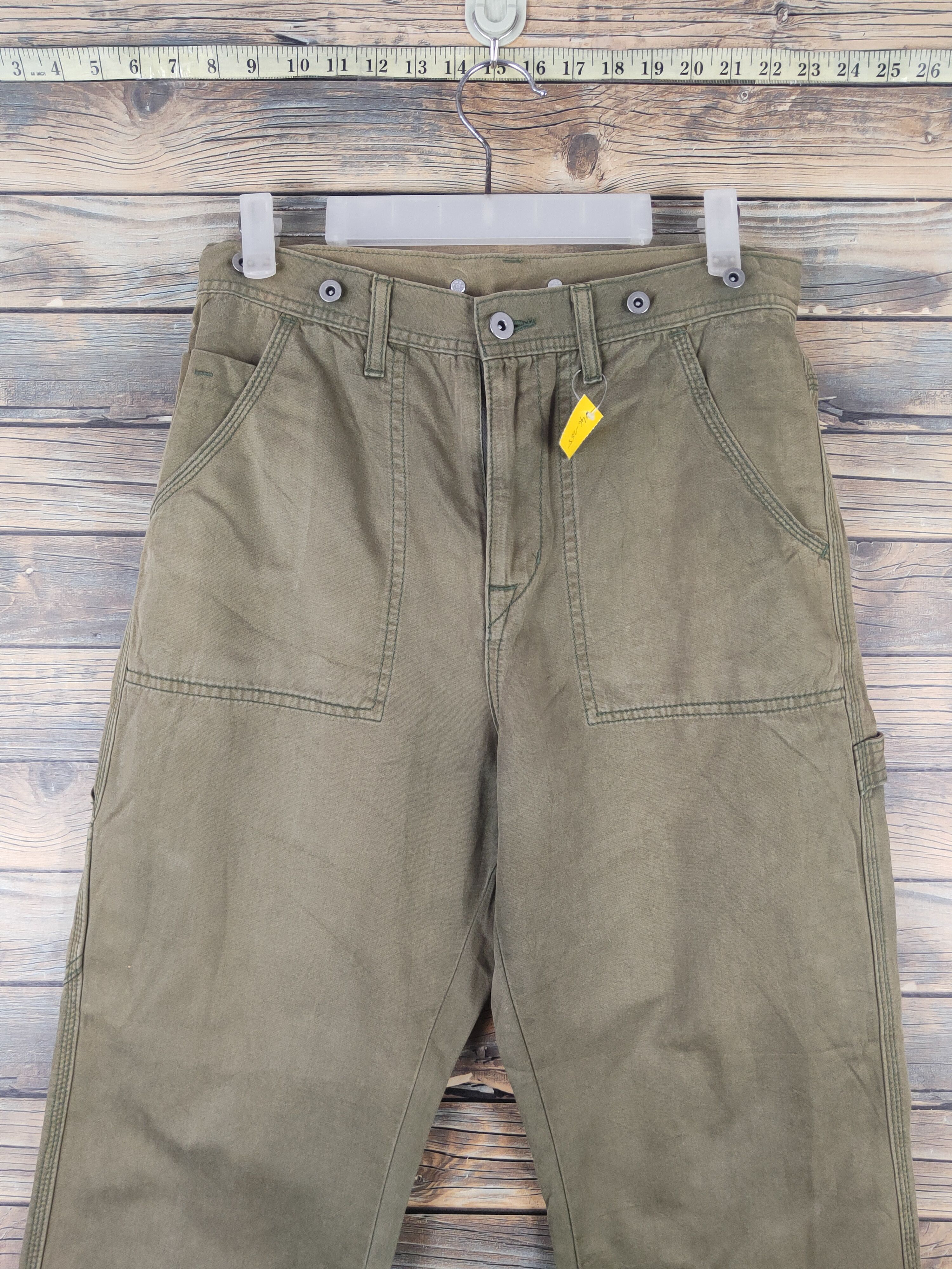 RAGEBLUE DL Rageblue Olive Faded Multipocket Cargo Pants #46-255T Size US 29 - 2 Thumbnail