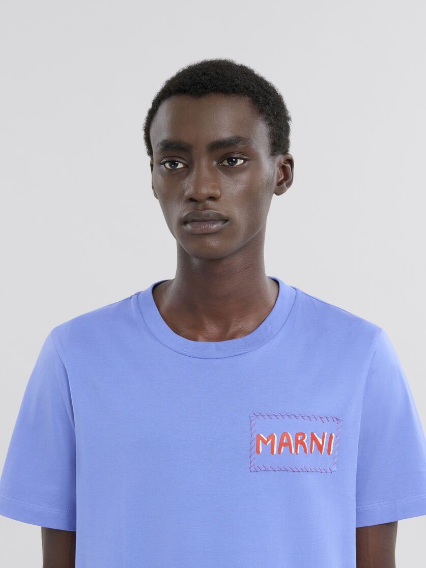 Marni o1f1d3z0326 Crew Neck T-Shirt in Blue Size US M / EU 48-50 / 2 - 4 Thumbnail