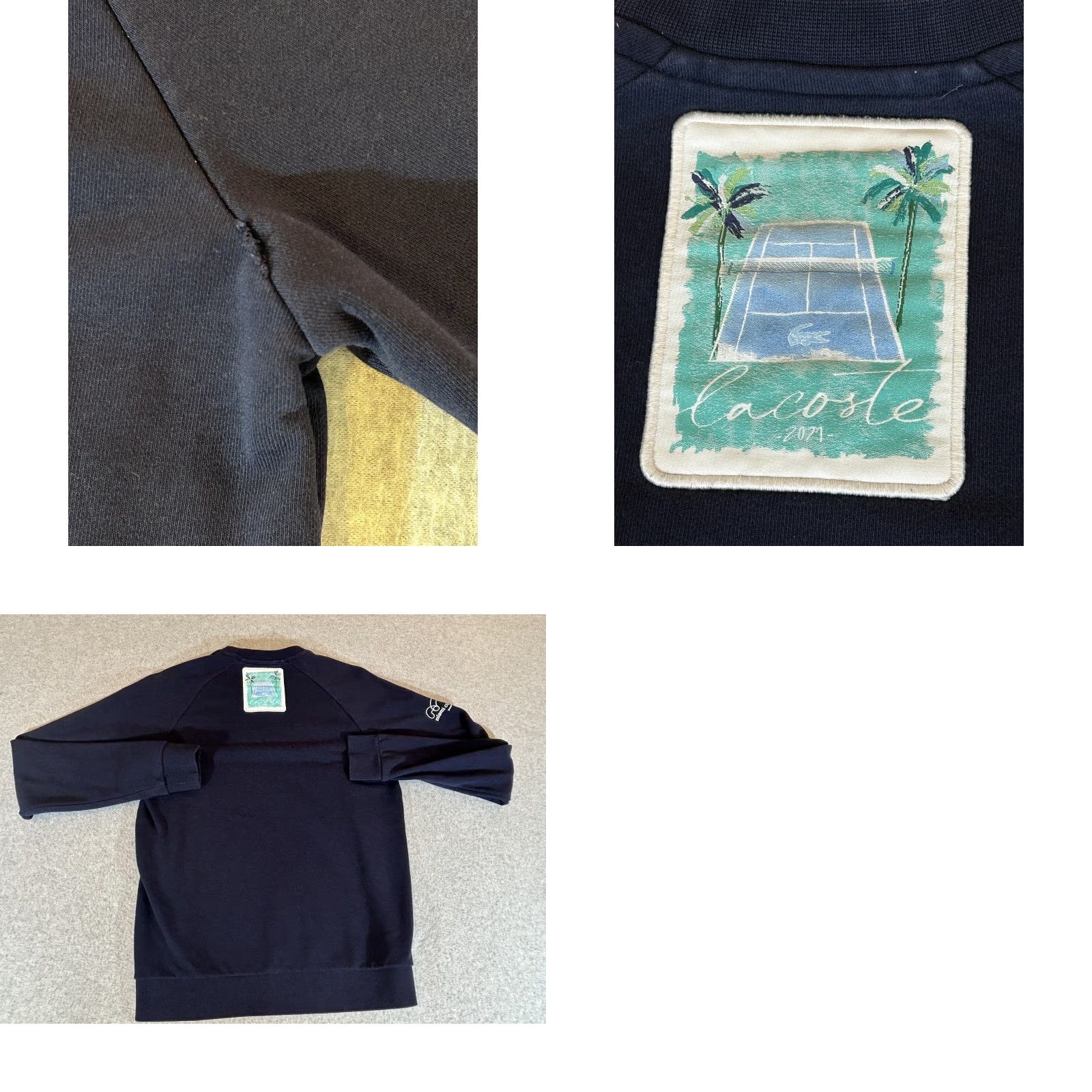 Lacoste Lacoste Sweatshirt Mens XS Blue Miami Open 2021 Tennis Crewneck Preppy Graphic Print Embroidered Logo Pullover Knit Cotton Polyester Spandex Sports Size US XS / EU 42 / 0 - 9 Thumbnail