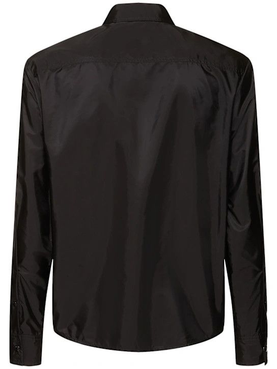 Moncler o1lsvrm0425 Logo Nylon Zip-Up Shirt Jacket in Black Size US L / EU 52-54 / 3 - 2 Thumbnail