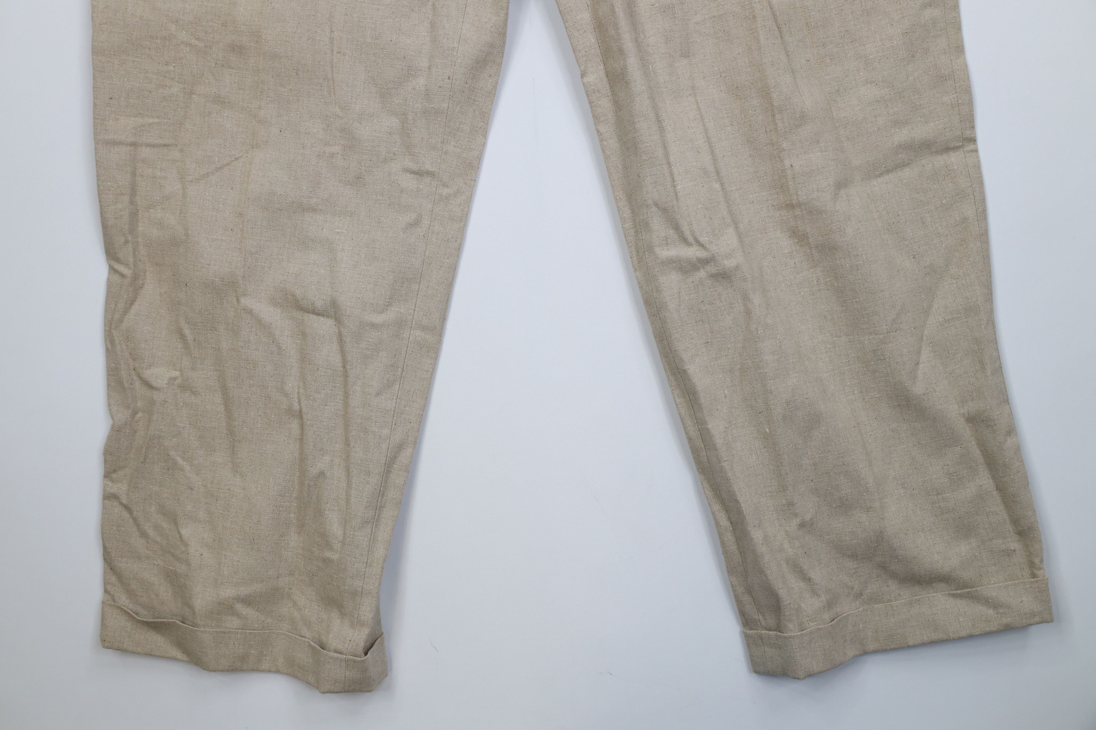 Vintage Vintage 90s Streetwear Wide Leg Chino Pants Trousers Beige Size US 38 / EU 54 - 4 Thumbnail