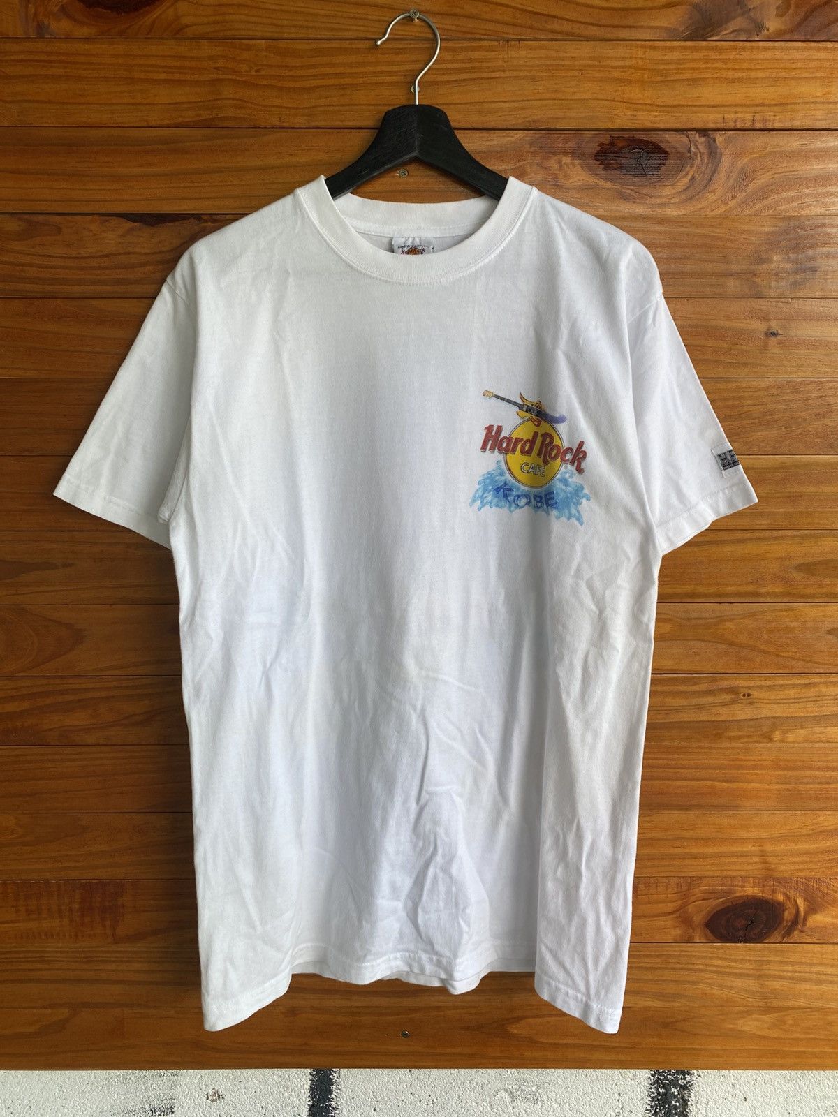 Hard Rock Cafe Vintage 90s Hard Rock Cafe Kobe Japan White Graphic Size US M / EU 48-50 / 2 - 7 Thumbnail