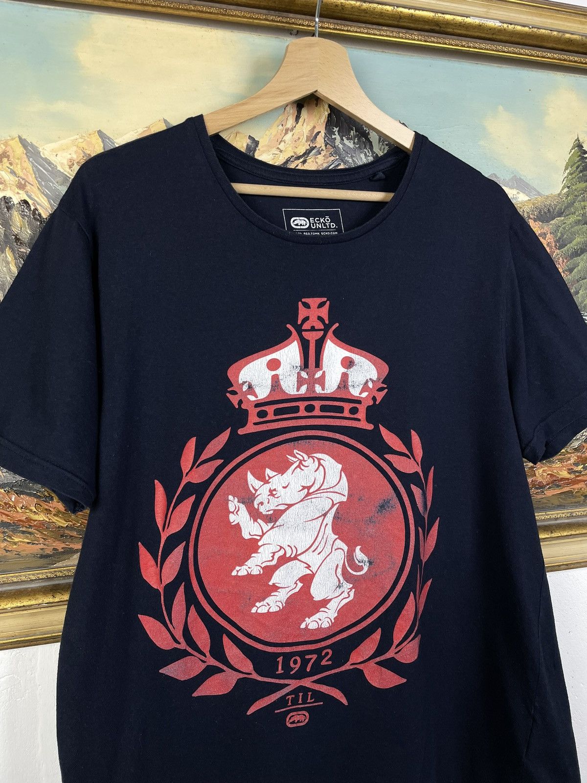 Ecko Unltd. Ecko Untld. Vintage Y2k Navy Tee Skate Swag Hiphop Baggy Size US L / EU 52-54 / 3 - 5 Thumbnail